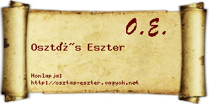 Osztás Eszter névjegykártya