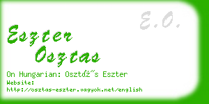 eszter osztas business card